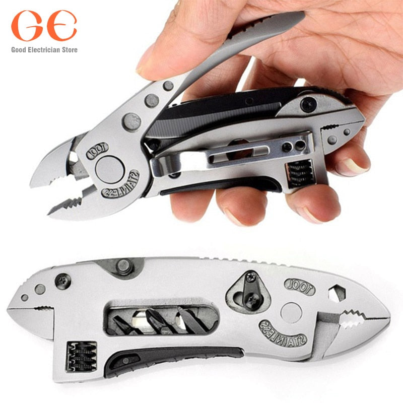 Multi-tool Survival Knife with Adjustable Wrench, Knife, Wire Cutter and Pliers, for your Survival Emergency Gear Tools Set