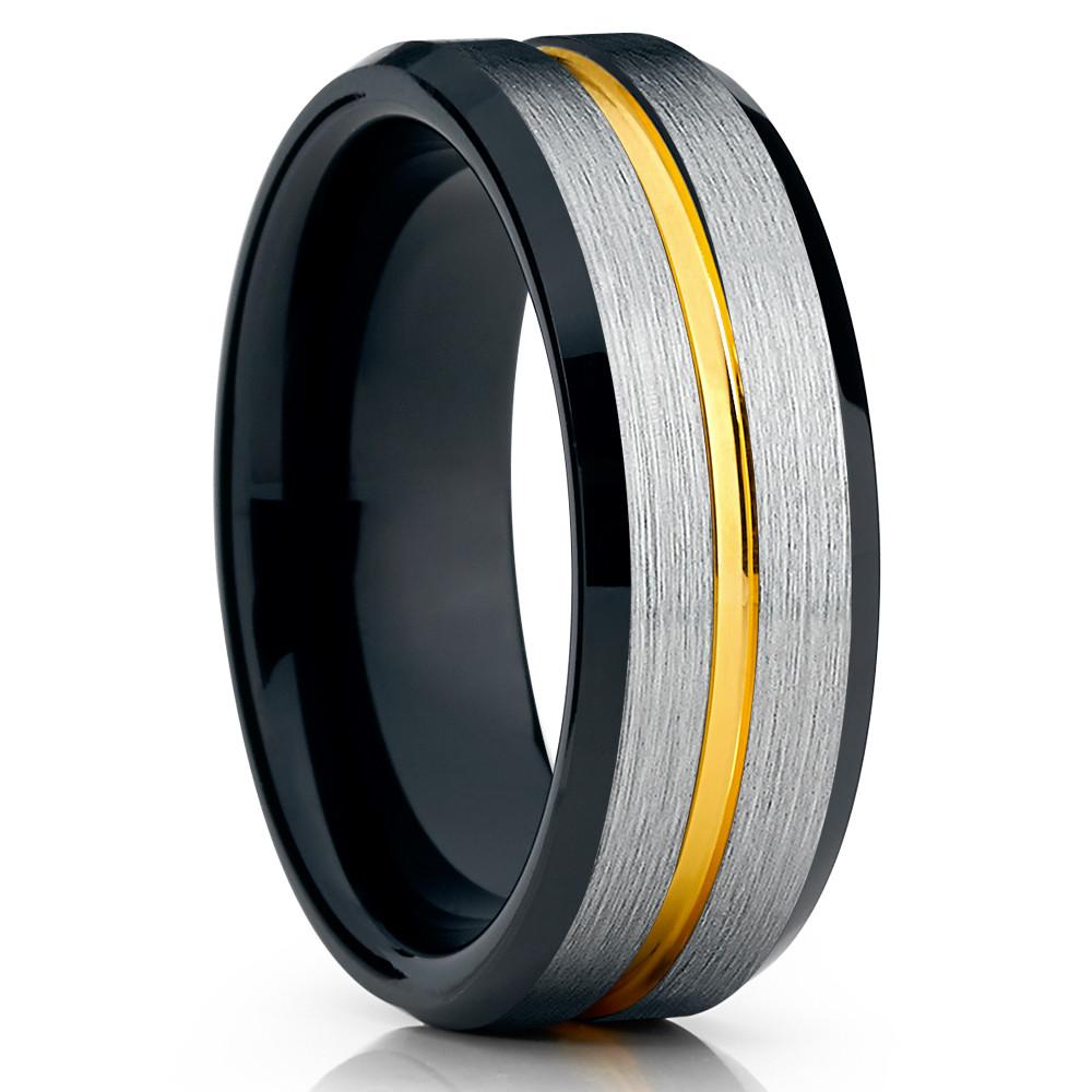 Tungsten & Stainless Steel Men's Rings, Spinner Rings For Men