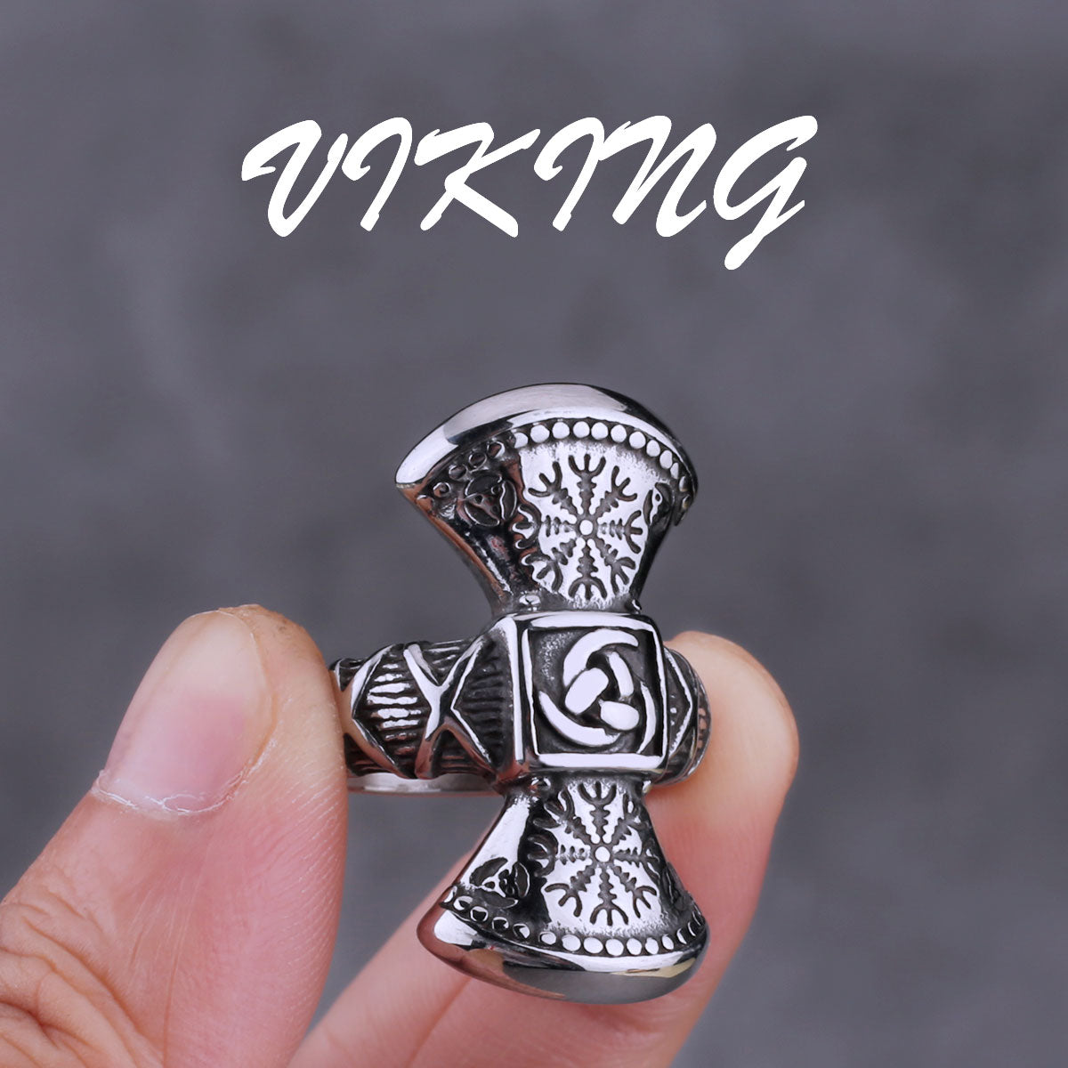 Men's Nordic Viking Stainless Steel Norwegian Rune Rings. Viking designs.