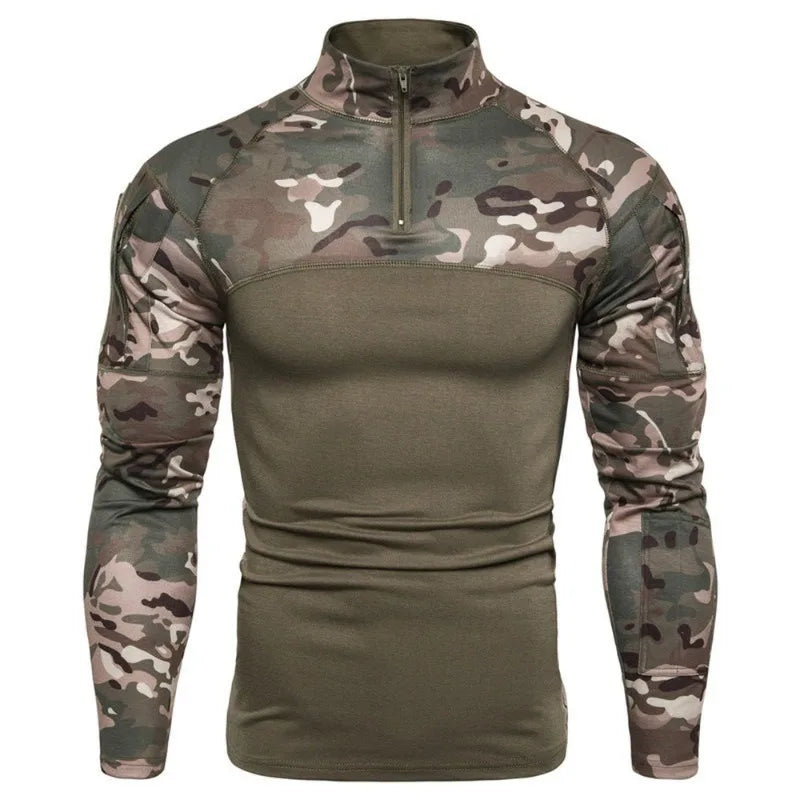 Men's Sports Outdoor Military Camouflage Long Sleeve Shirt