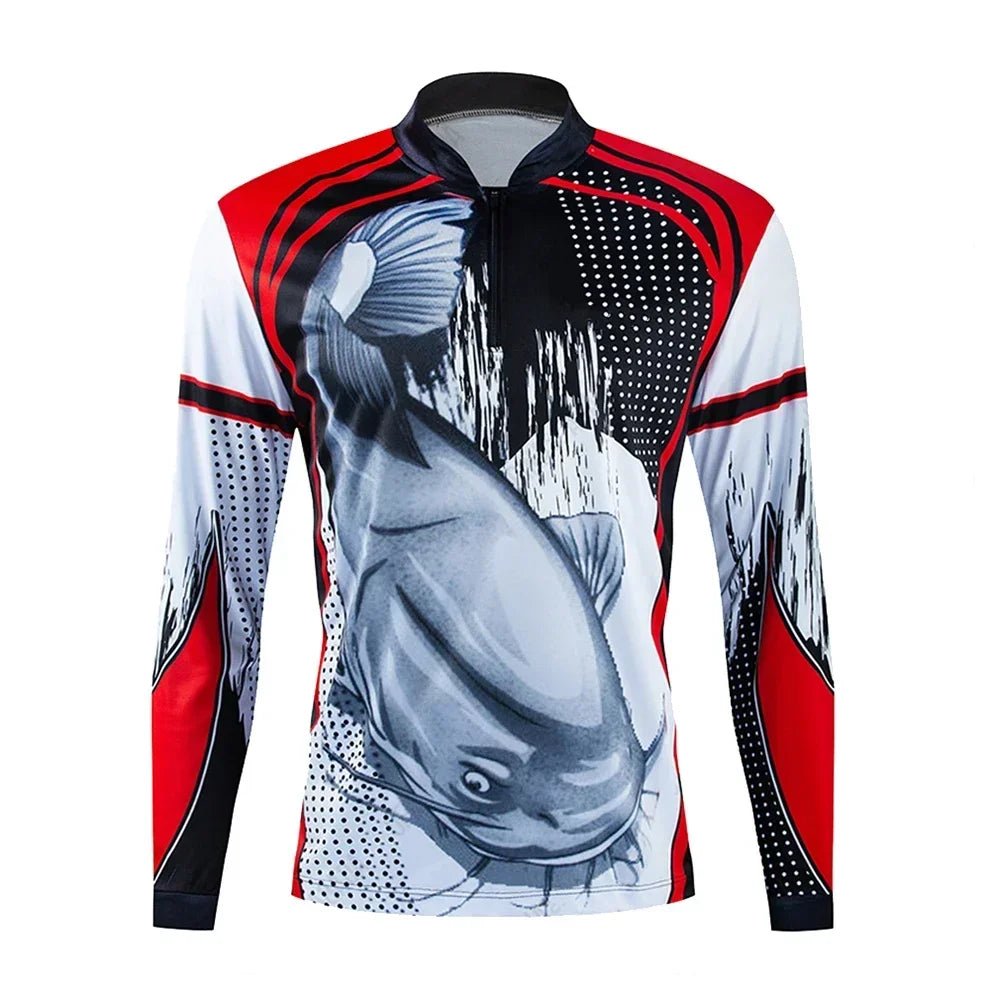 Fishing Men's Long Sleeve Uv Protection Angling Clothing Outdoor Hiking T-Shirt  Fishing Surfing Shirts