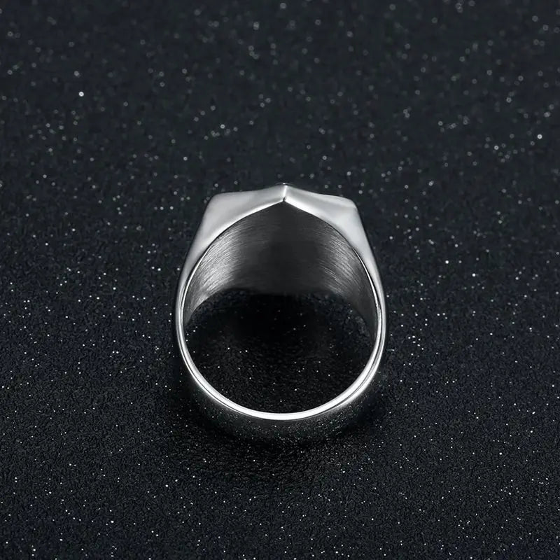 Titanium Steel Templar Quest Men's Ring