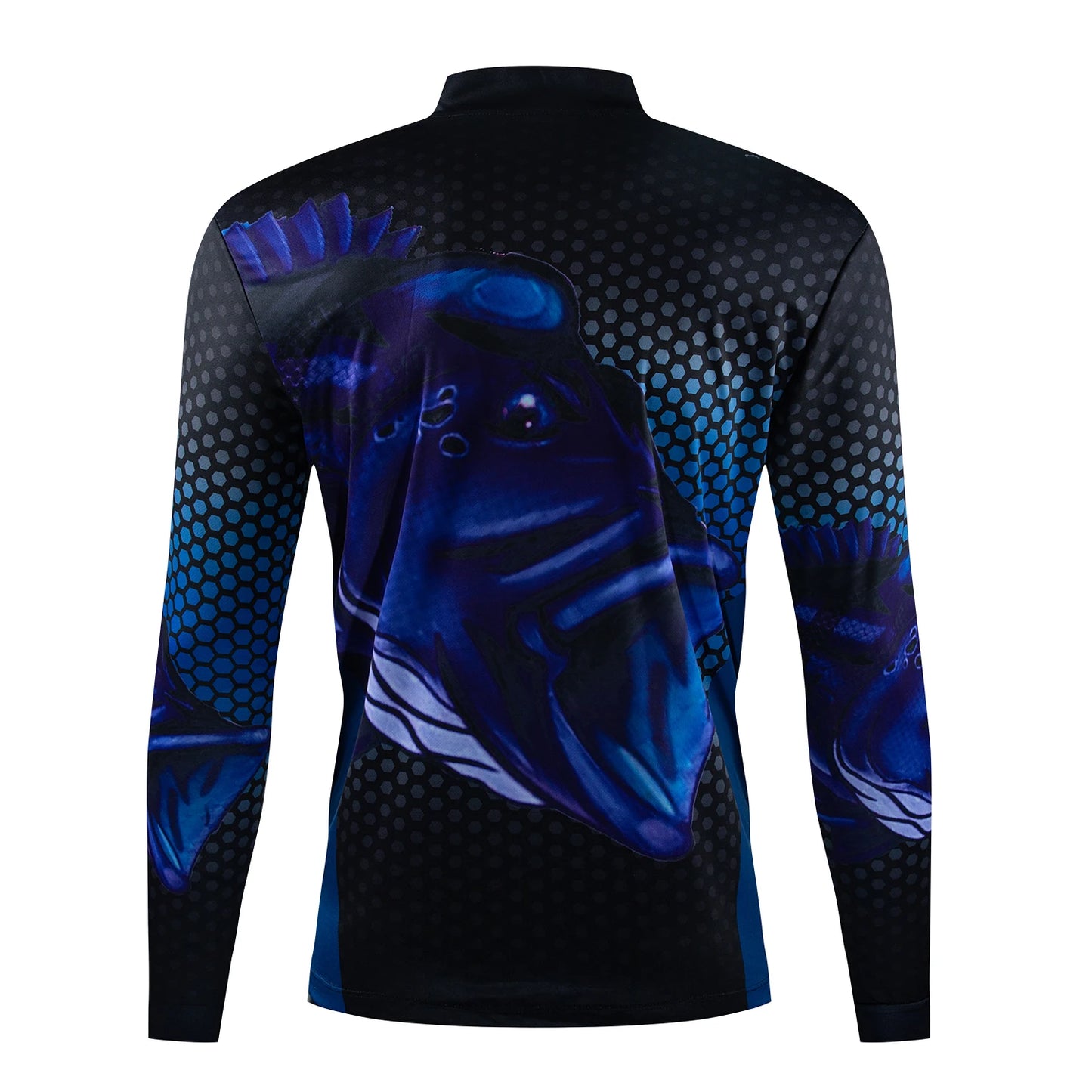 Running outdoor fishing clothing quick-drying mesh fabric sweat sports long-sleeved SUN protective clothing motorcycle T-shirt