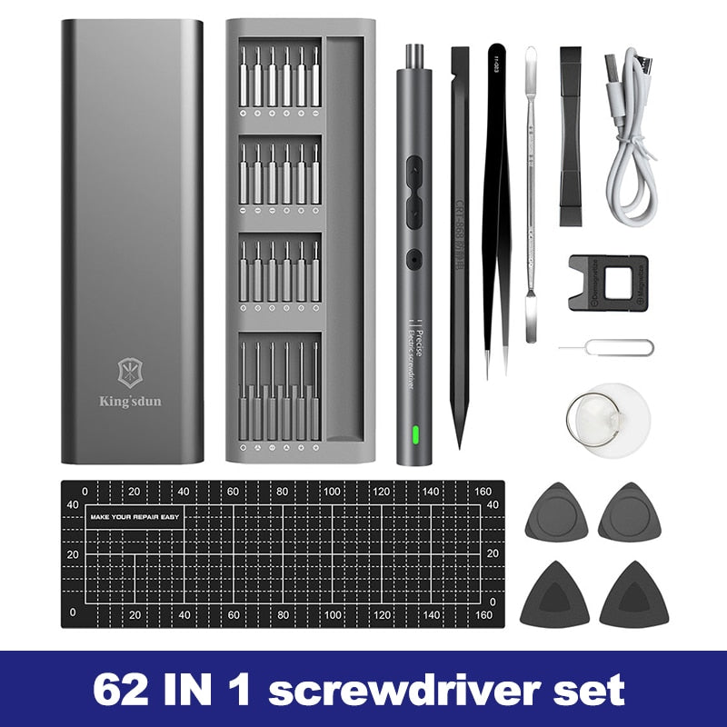 Electric Screwdriver 62/28/120pcs IN 1 Screwdriver Set. Large Capacity Power Screwdriver Multi-accessory Precision Power Tool
