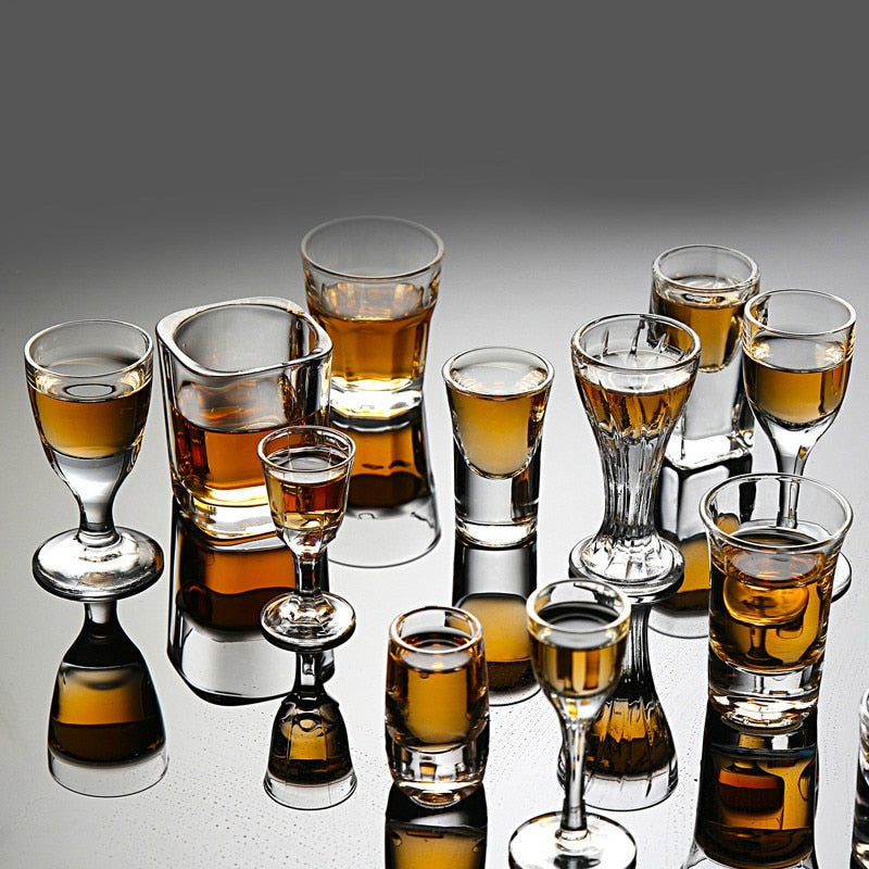 2/4/6/8PCS Crystal Shot Glasses. Creative glasses for Spirits, Wine and Cocktail shots. Glass Cup. Glasses for Party Drinking and a great addition to the Man Cave