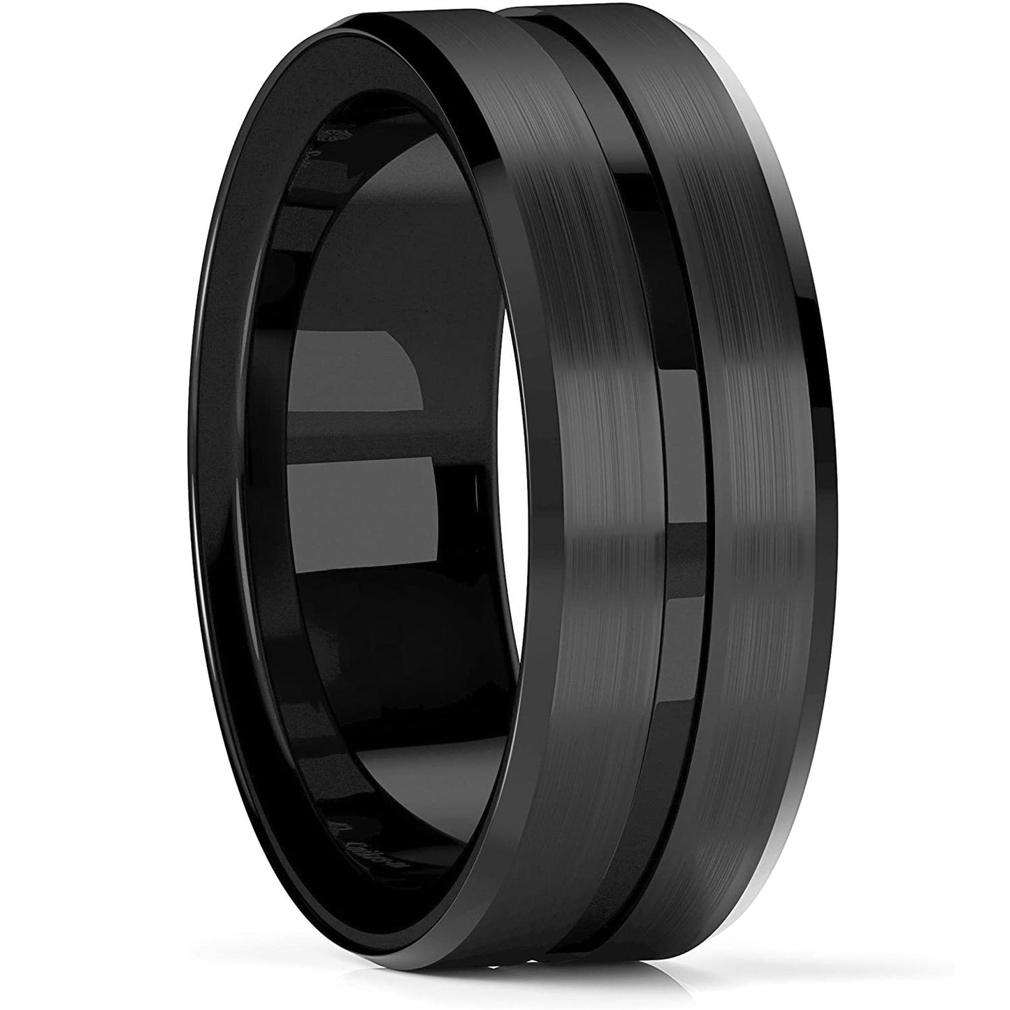 Tungsten & Stainless Steel Men's Rings, Spinner Rings For Men