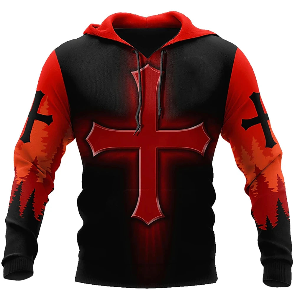 Hoodies Knight Templar Armor Jesus God Guard Cavalier 3d Print Sweatshirts Men Women Oversized Hoodie Kids Pullover Clothing