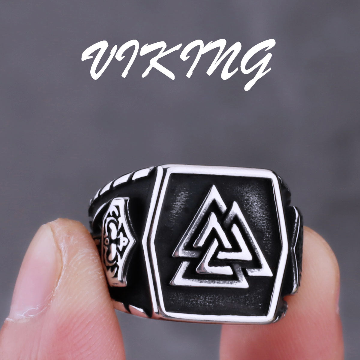 Men's Nordic Viking Stainless Steel Norwegian Rune Rings. Viking designs.