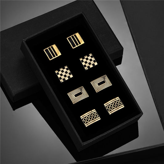 4 Pairs of Men's Cufflinks With Gift Box - Many Styles to choose from!